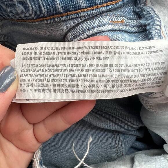 Abercrombie & Fitch Women's '90s Straight Ultra High Rise Raw Hem Jeans Blue 27 - Picture 6 of 8